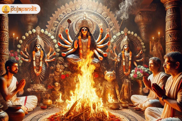 Book pandit online for Chandi Path Havan | MyPujaPandit